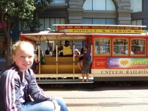 Mirjam met Cable car